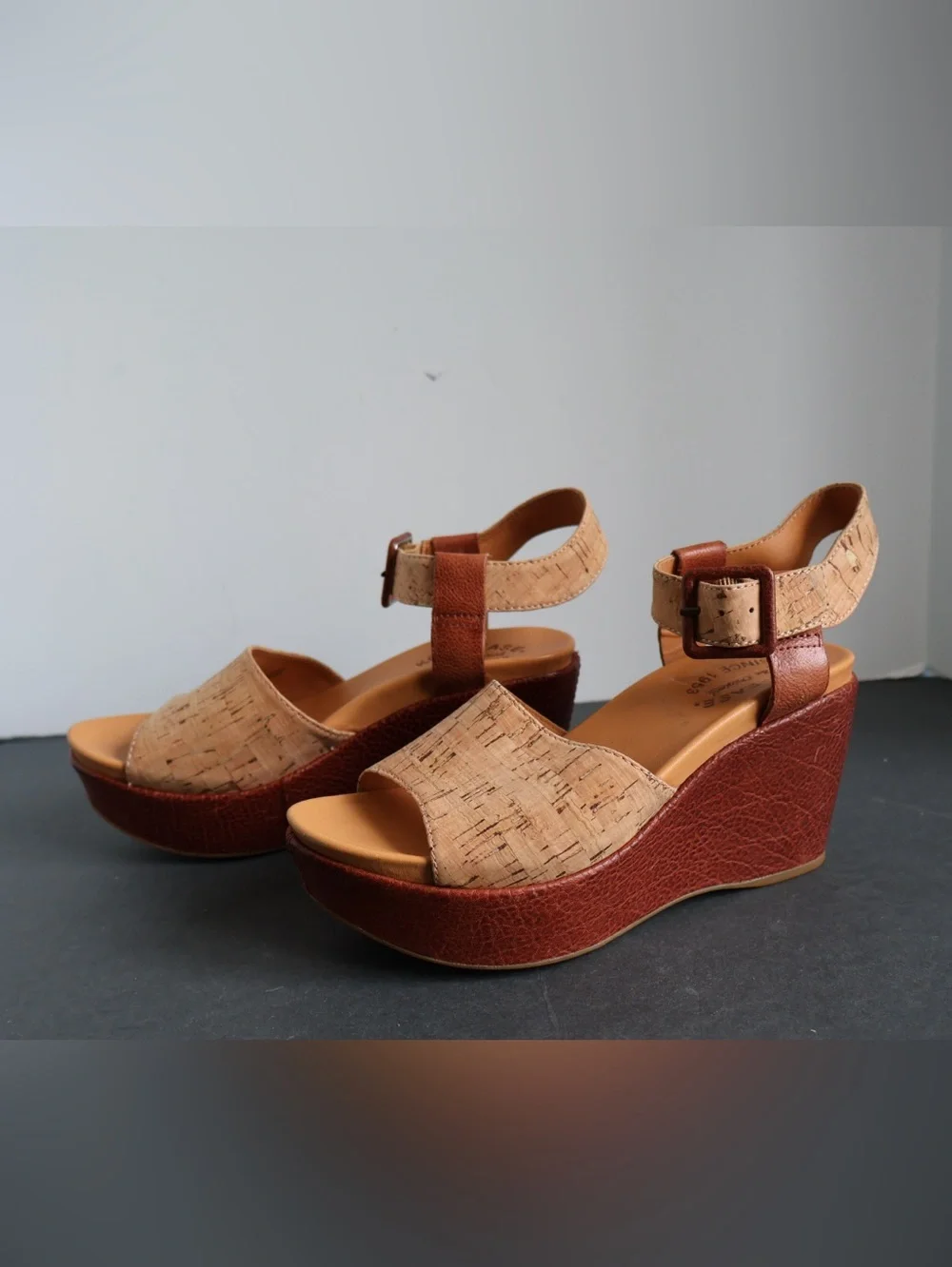Kork-Ease Keirn Platform Wedge Sandals Size 6M - Picture 2 of 10